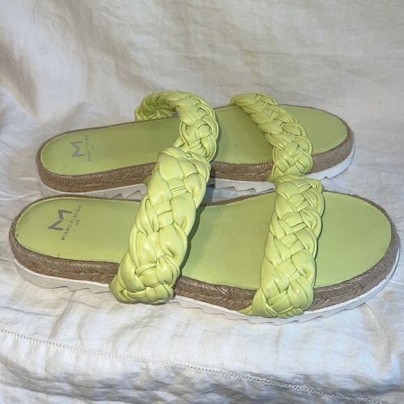 MARC FISHER LTD Jaimee Lime Green Braid Strappy Sandal - Picture 3 of 10
